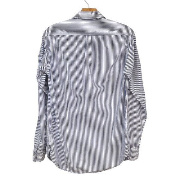 Talula by Aritzia Blue Striped Boyfriend Fit Button Front Shirt Size XS - Picture 3 of 5